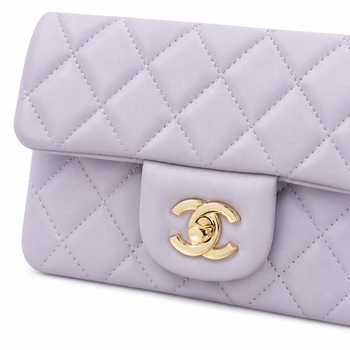 Chanel Lavender Quilted Flap Shoulder Bag
