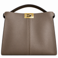 Fendi FF Logo Classic Leather Top Handle Handbag 30cm