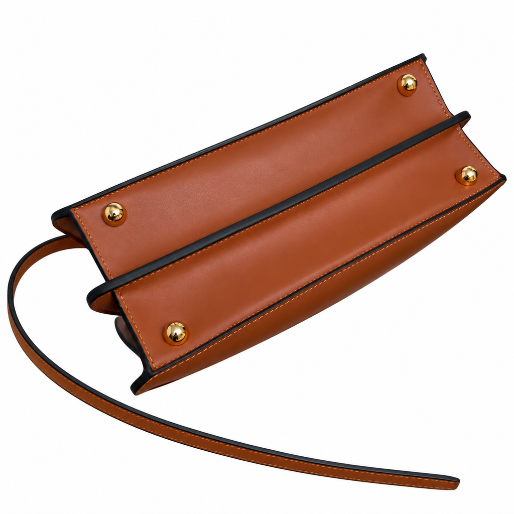 Fendi Origami Mini Bag – Cognac Calfskin Geometric Crossbody