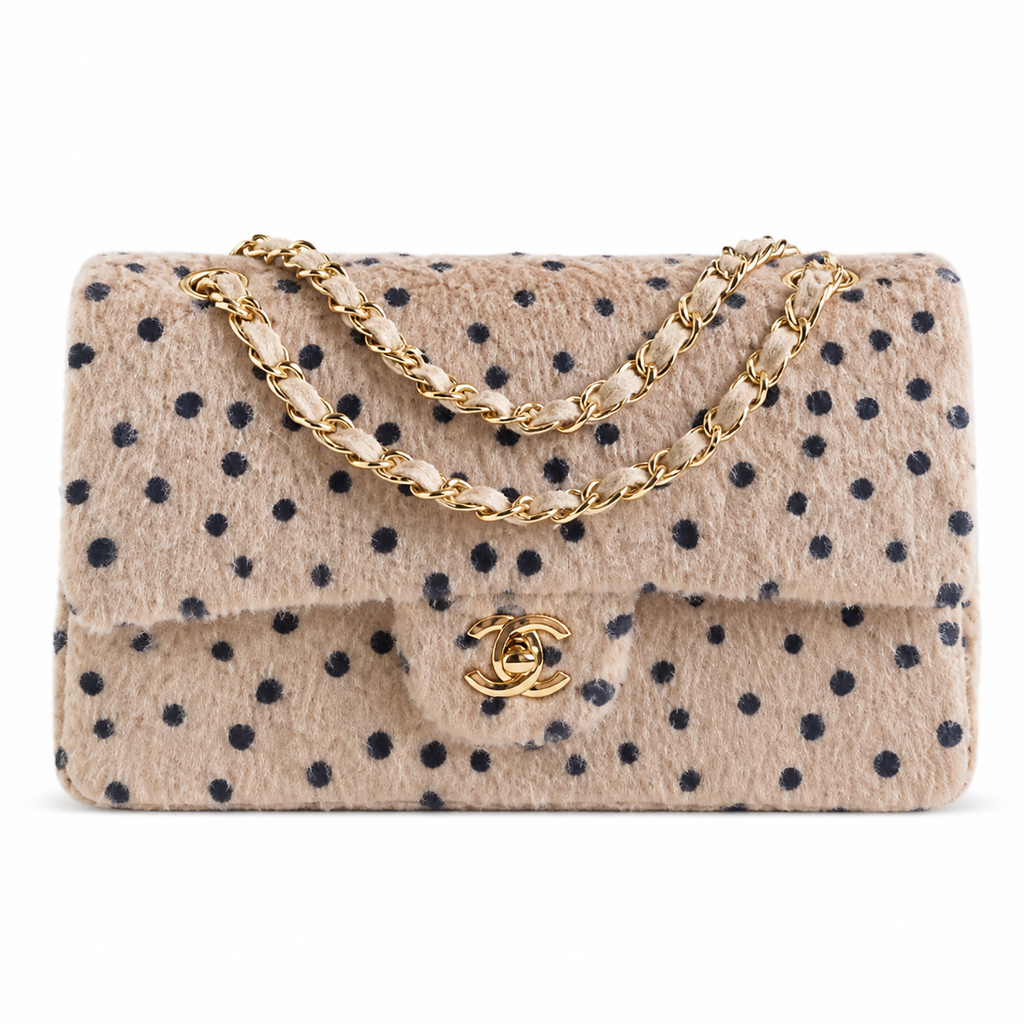 Chanel Polka Dot Flap Shoulder Bag