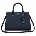 Burberry Navy Leather TB Tote Bag
