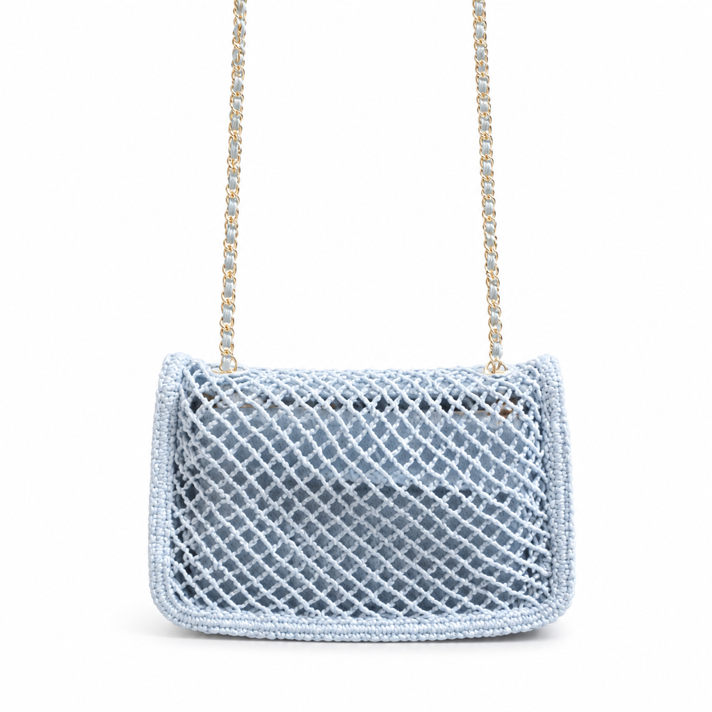 Chanel Black Woven Charm Crossbody Bag