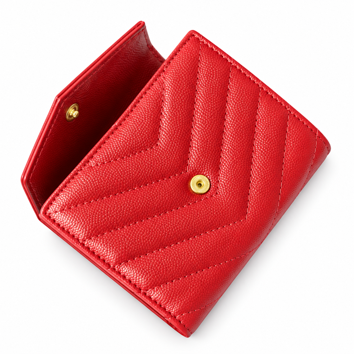 YSL Saint Laurent Monogramme Small Wallet – Red