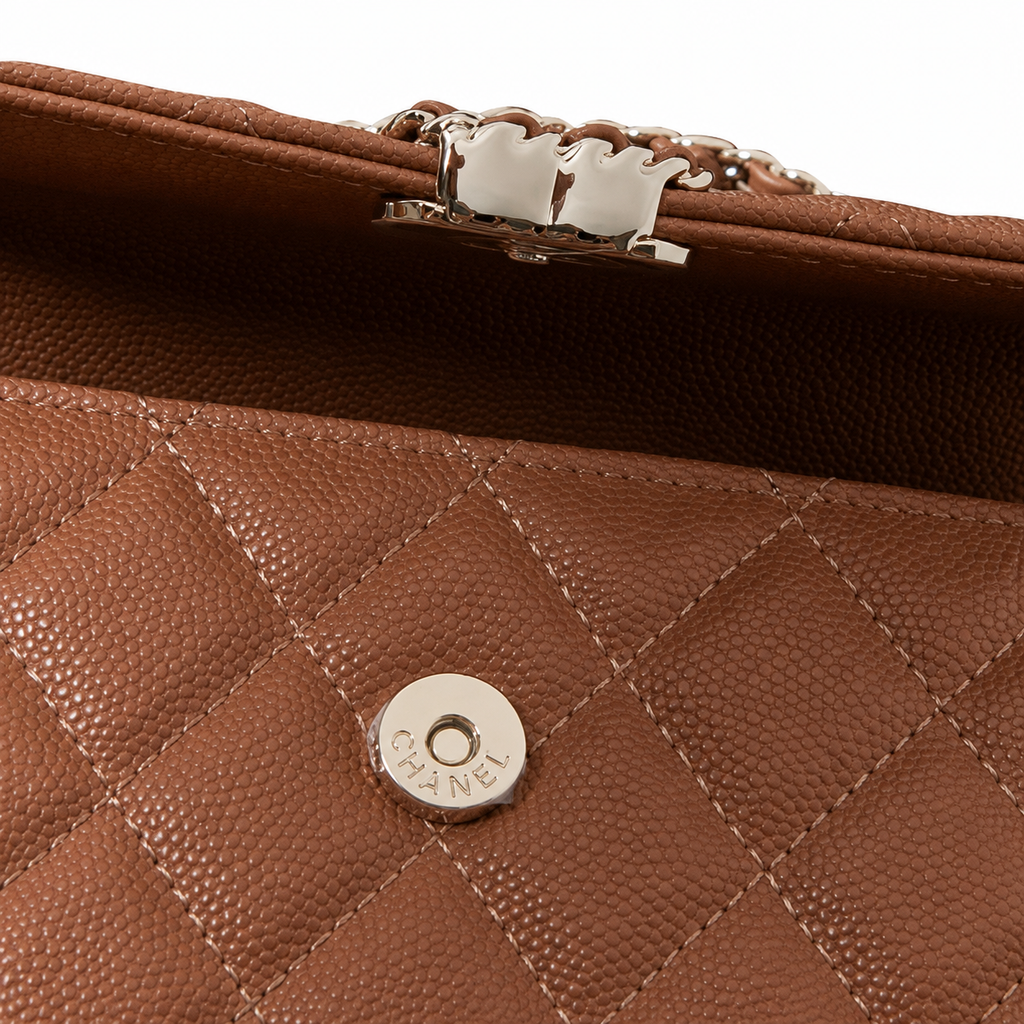 Chanel Quilted Leather Chain Flap Bag