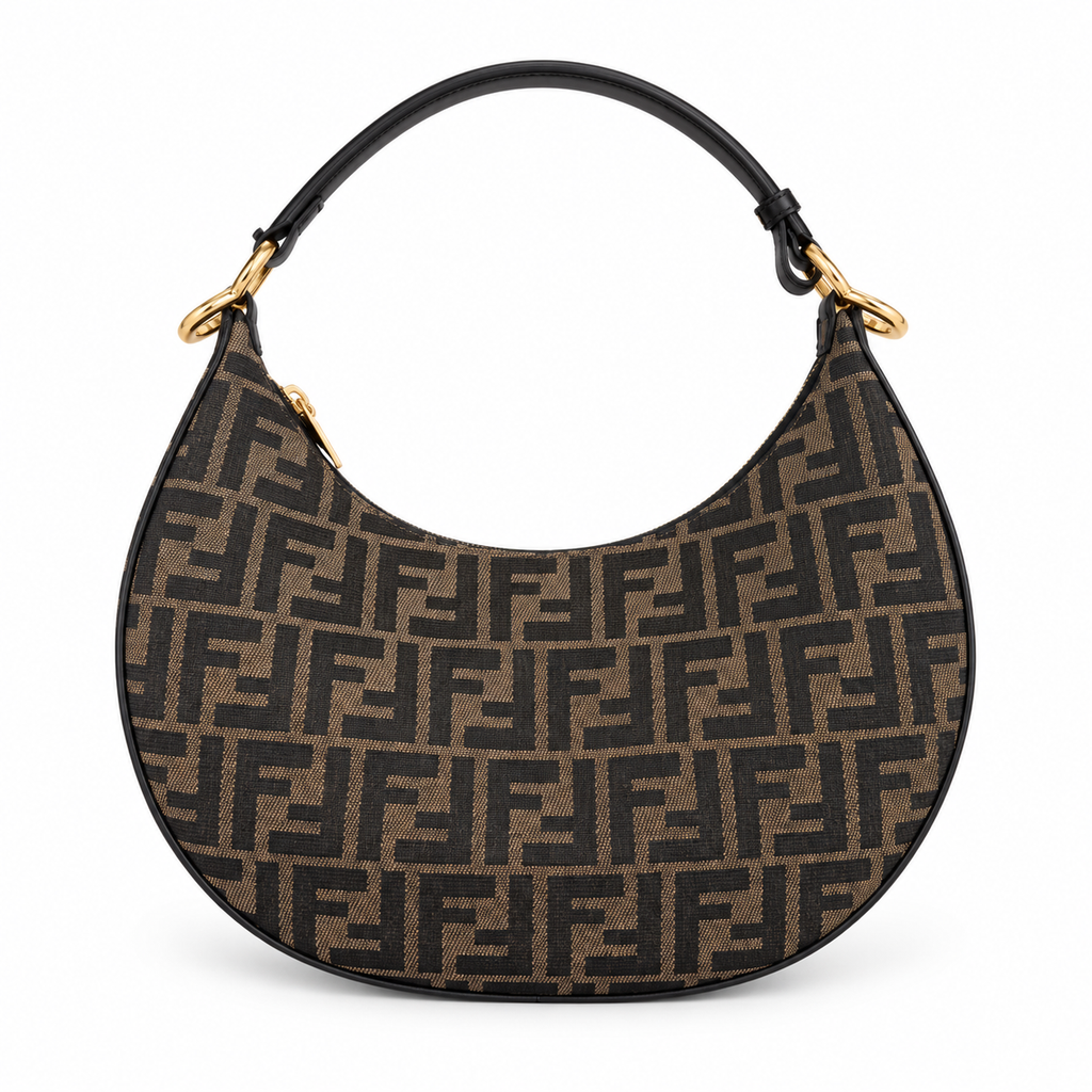 Fendi Fendigraphy Hobo Bag – FF Jacquard Crescent Shoulder Bag