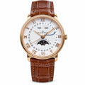 Blancpain Villeret Quantieme Complet rose gold moonphase complete calendar white dial brown alligator strap