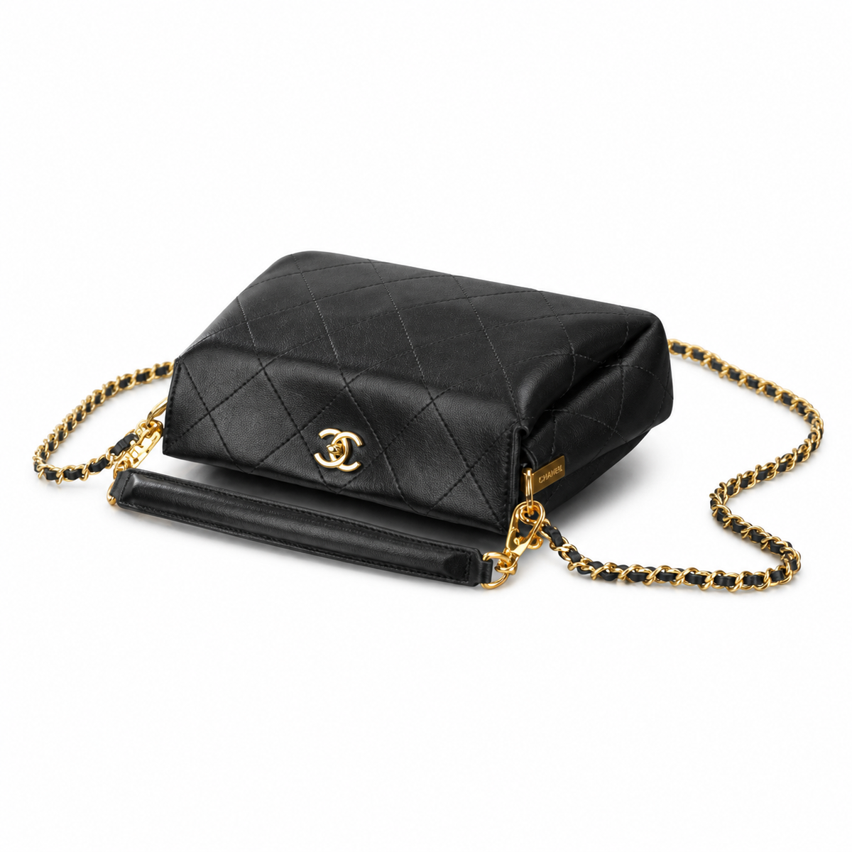 Chanel Quilted Metal-Accent Shoulder Bag