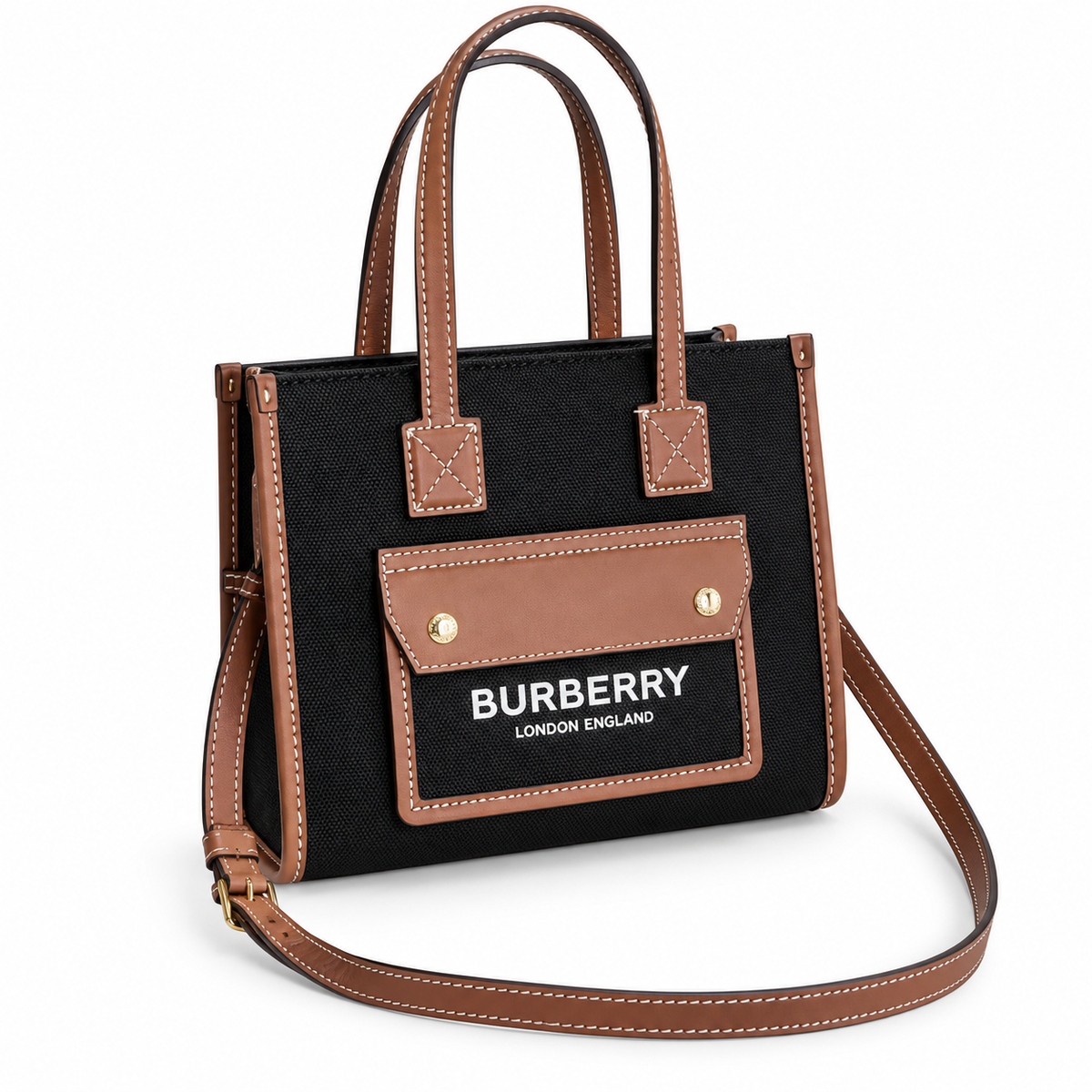 Burberry Logo Tote Bag with Shoulder Strap