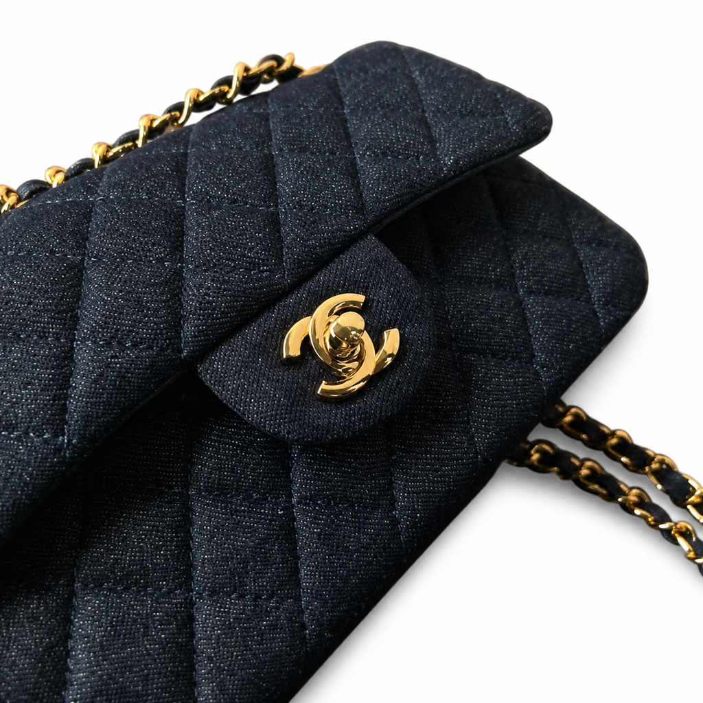 Chanel Dark Blue Quilted Flap Bag