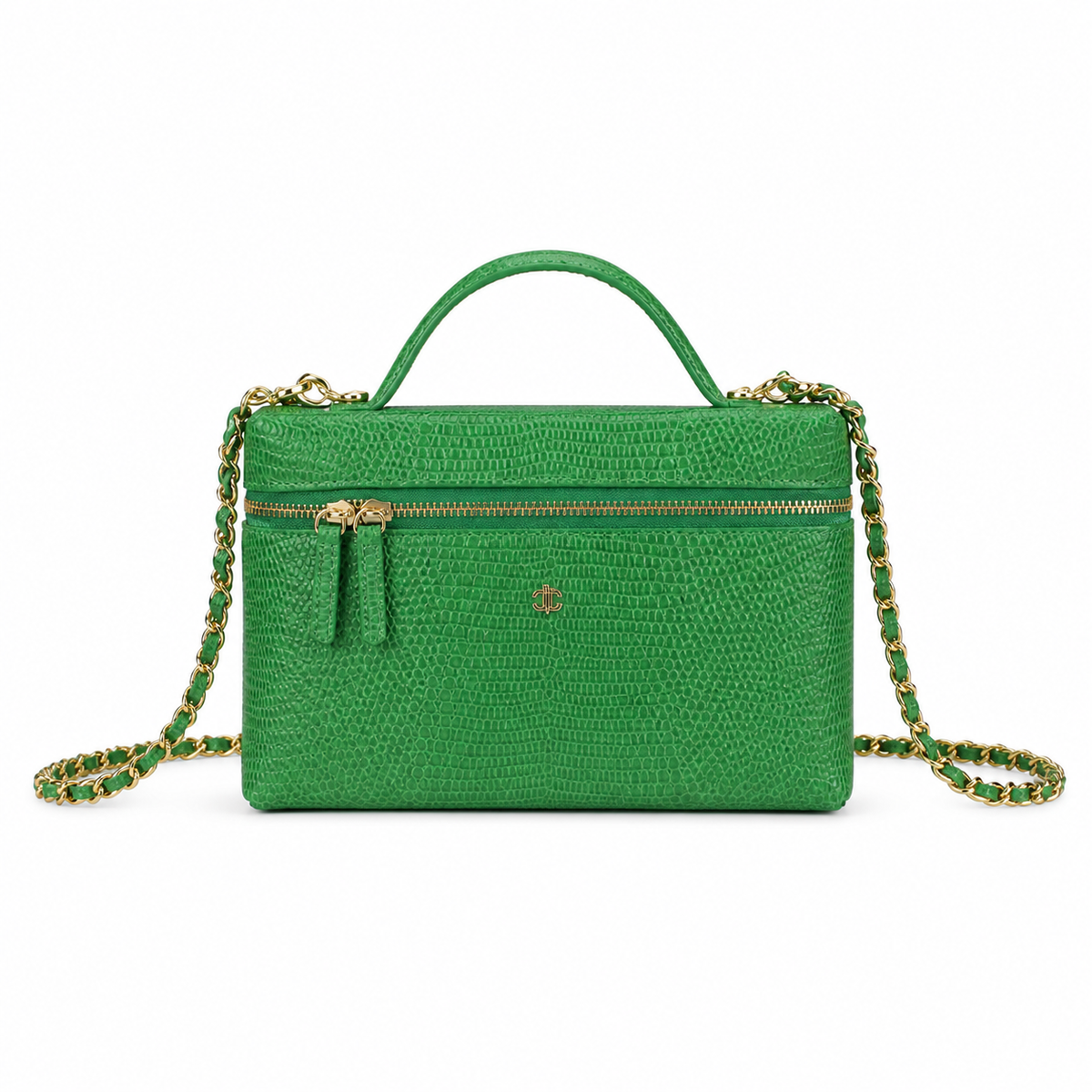 Chanel Green Embossed Crossbody Bag