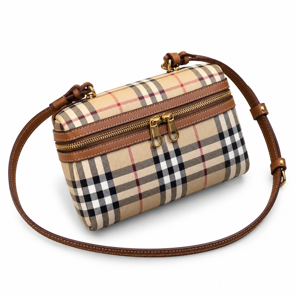 Burberry Check Zip Crossbody Bag