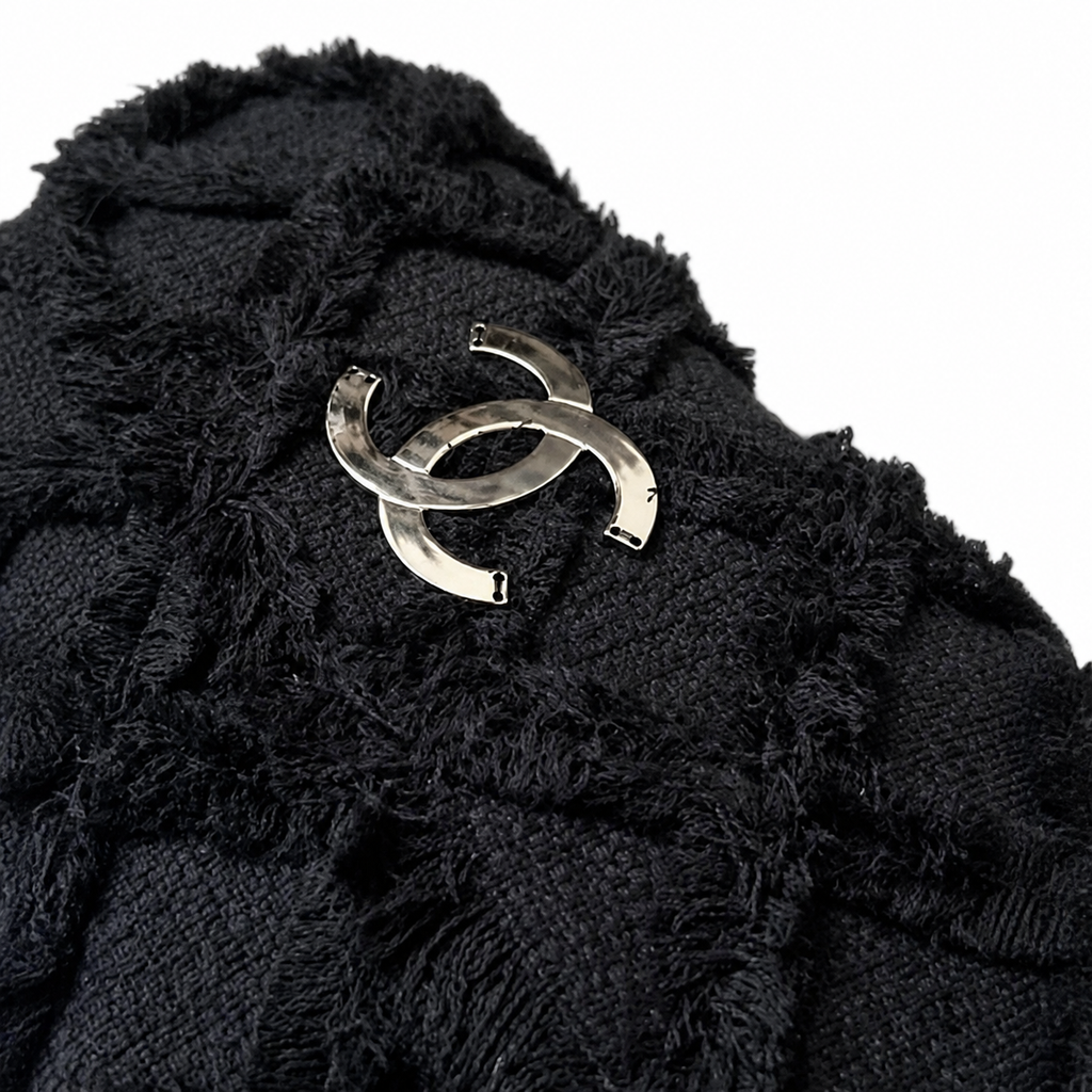 Chanel Black Fringed Flap Shoulder Bag