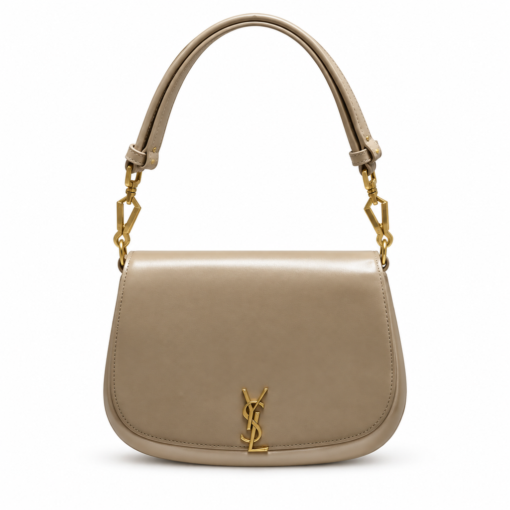 Saint Laurent Voltaire Shoulder Bag in Dark Beige
