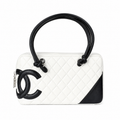 Chanel White Quilted Bowler Bag