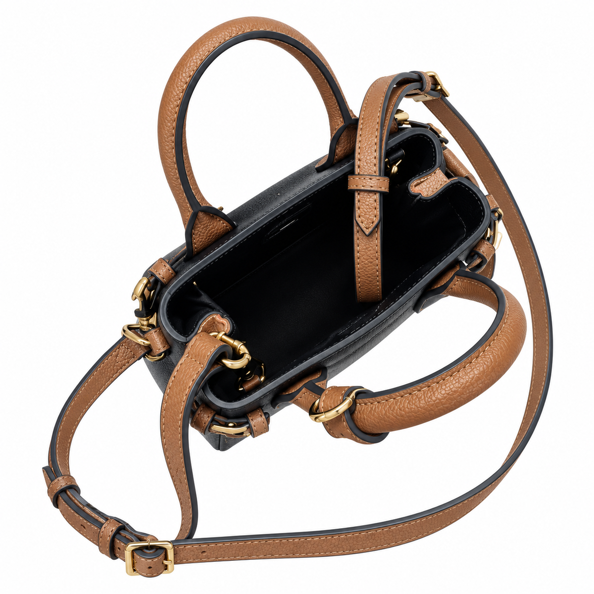 Burberry Navy Leather Top Handle Bag