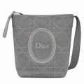 Dior Cannage Large Belt Bag with Pouch in Grey Mixed Materials