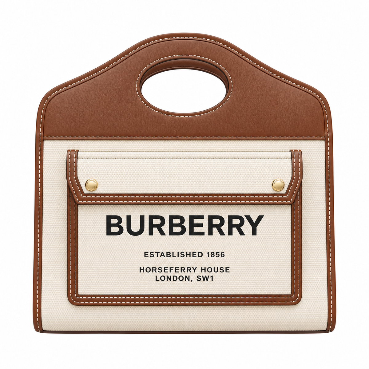 Burberry Horseferry Cutout Handle Tote