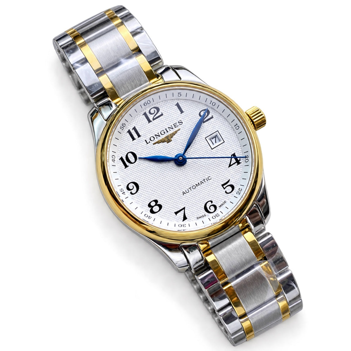 Longines Master Collection White Dial Two-Tone Gold Steel Bracelet Watch