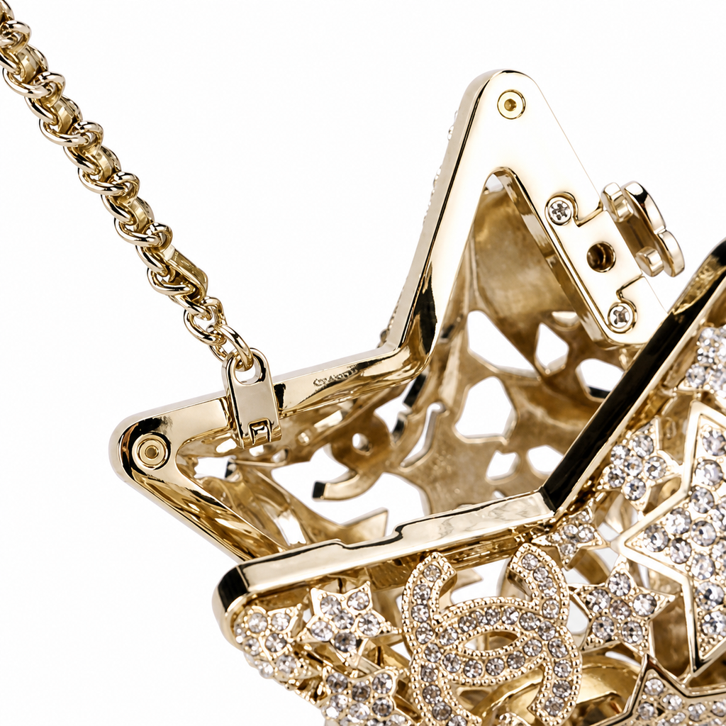 Chanel Crystal Star Clutch Bag