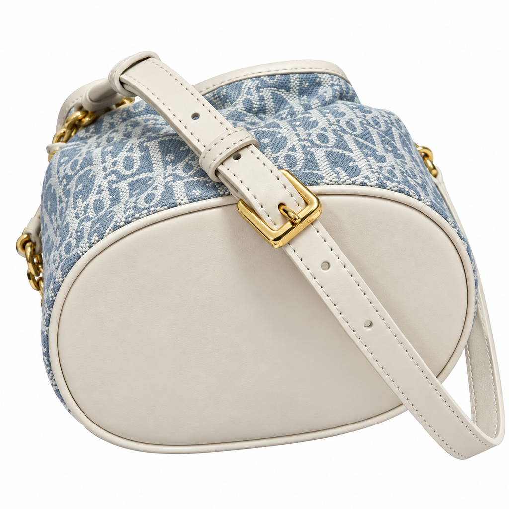 Dior Mini Oblique Jacquard Drawstring Bucket Bag