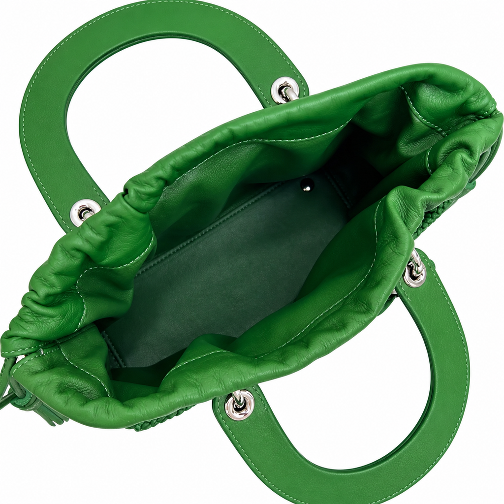 Lady Dior Medium Wicker Bag in Grass Green