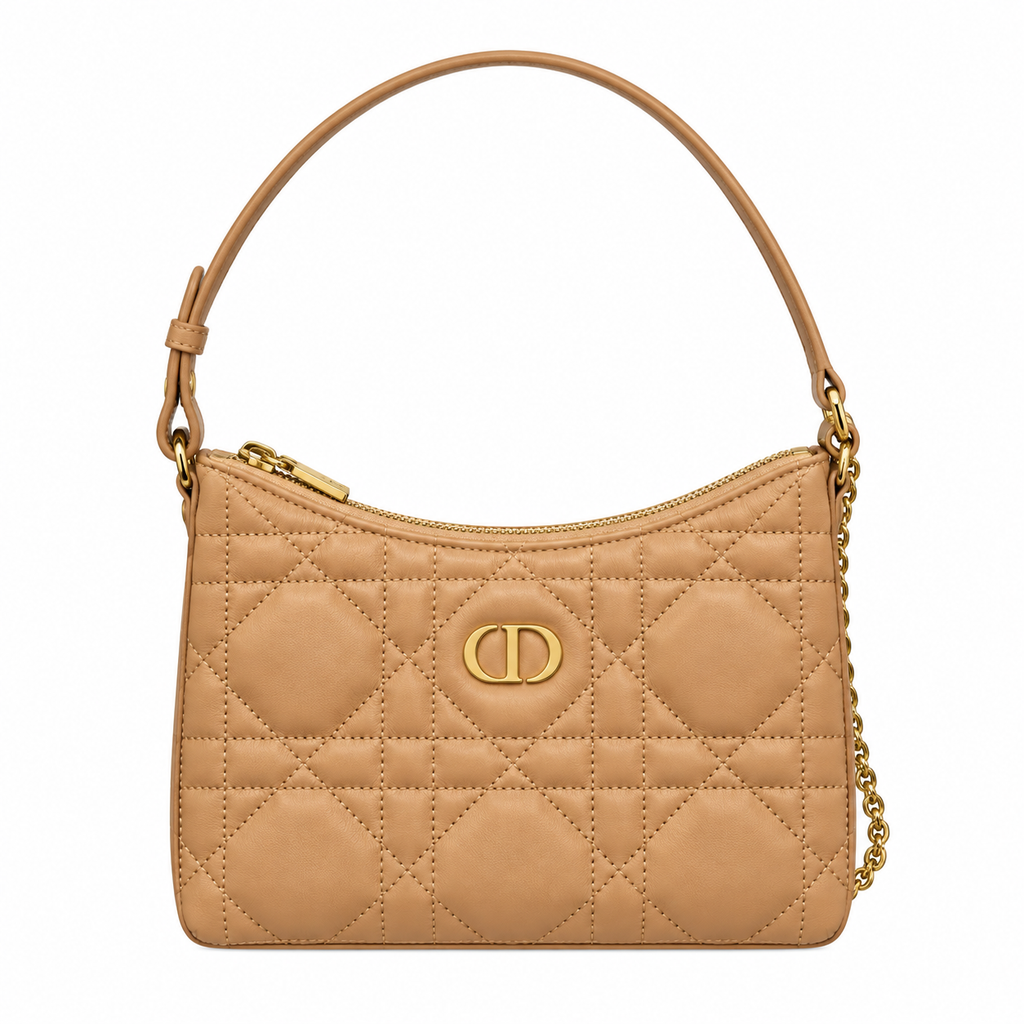 Dior Quilted Cannage Convertible Shoulder Bag with Top Handle