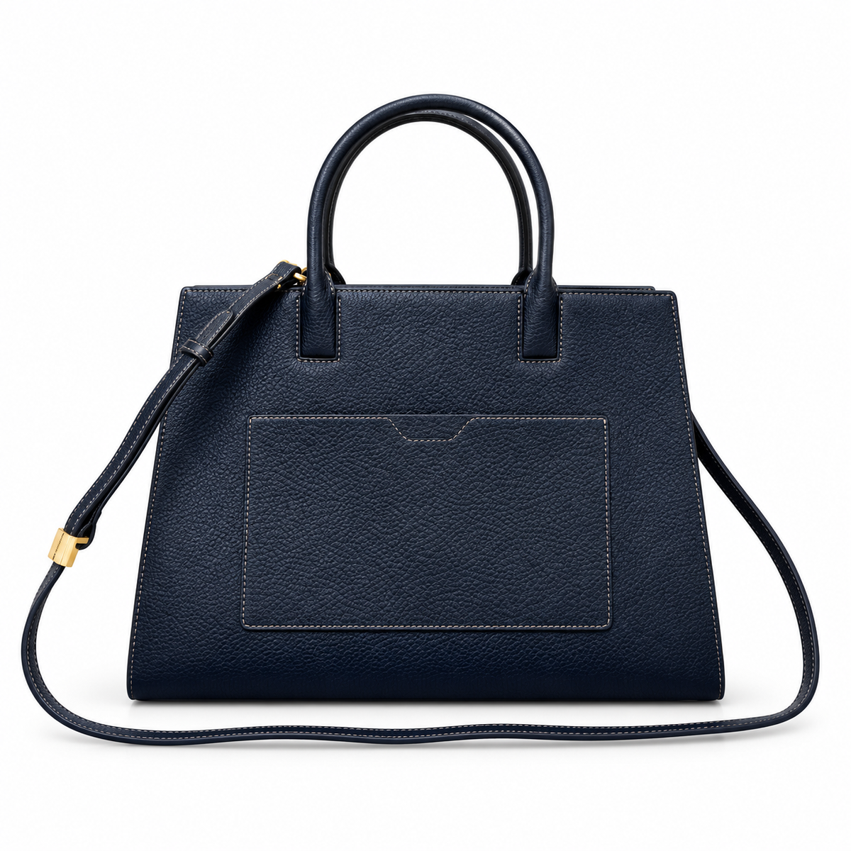 Burberry Navy Leather TB Tote Bag