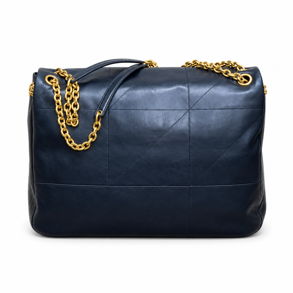YSL Saint Laurent Jamie Large Quilted Chain Bag Navy