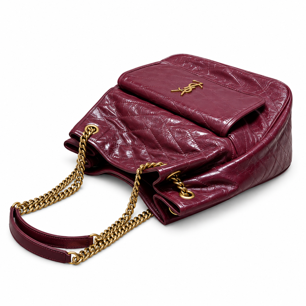 Balenciaga Crush Quilted Tote Bag in Bordeaux