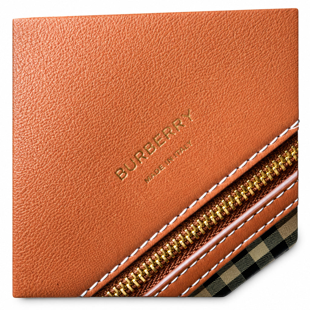 Burberry Black Check Panel Tote Bag