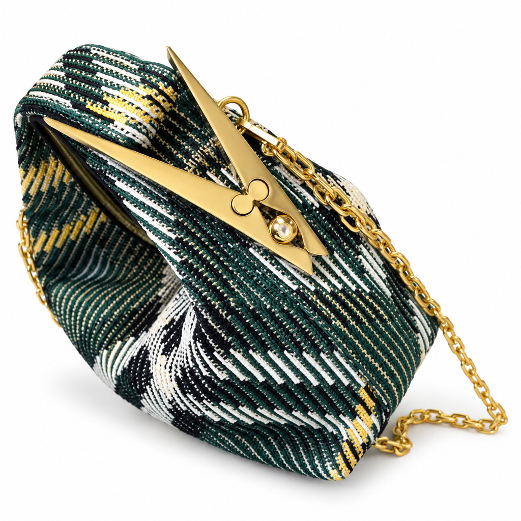 Burberry Woven Check Chain Shoulder Bag