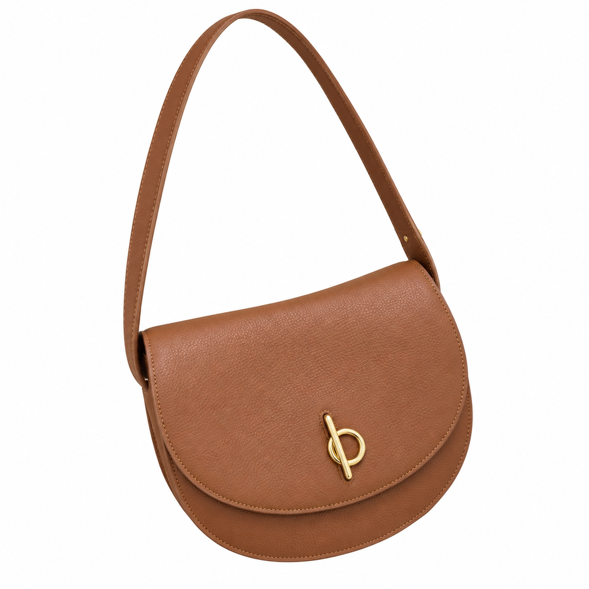 Burberry Tan Leather Saddle Bag