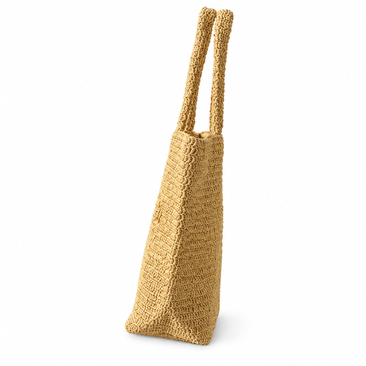 YSL Saint Laurent Raffia Tote Bag in Natural Beige