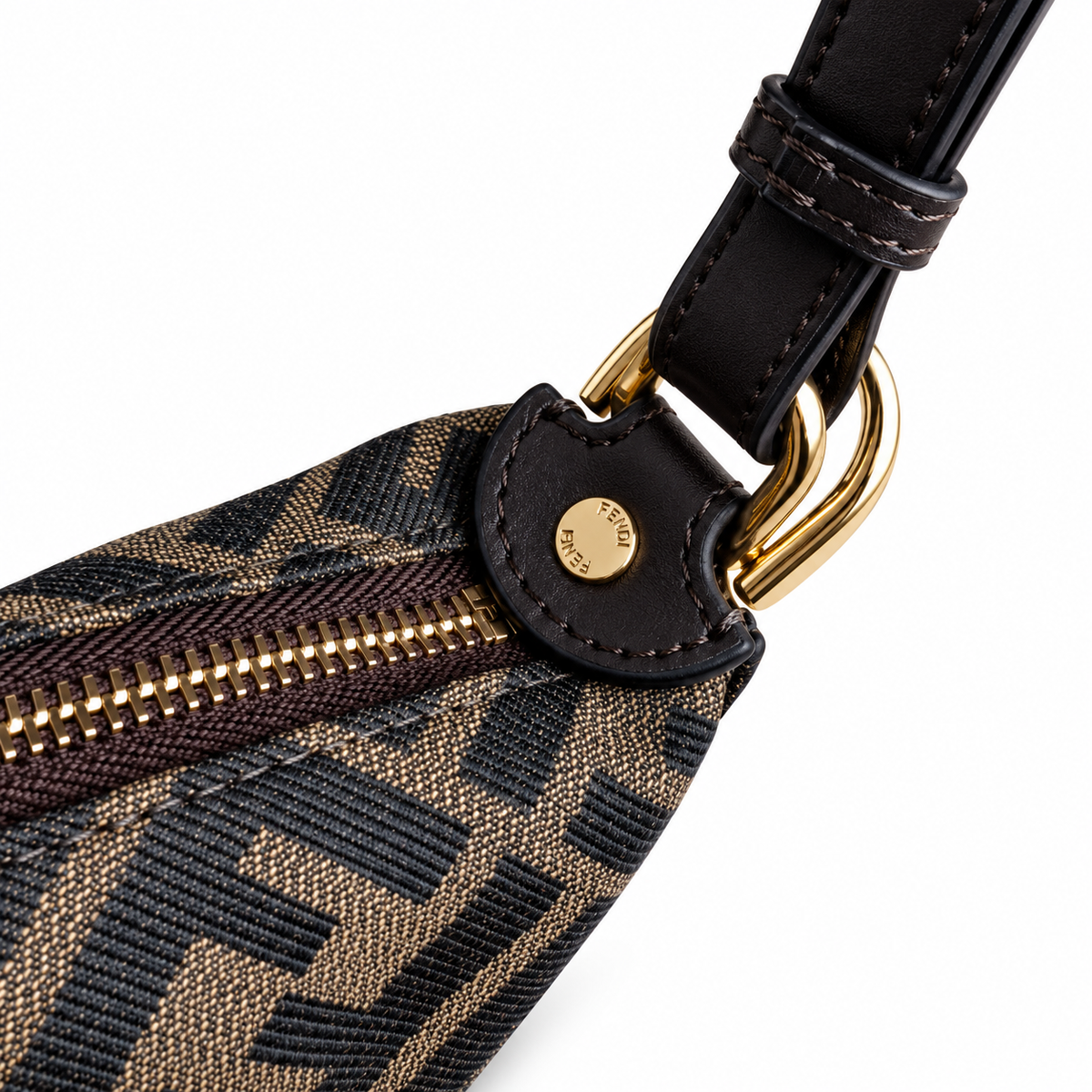 Fendi Fendigraphy Hobo Bag – FF Jacquard Crescent Shoulder Bag