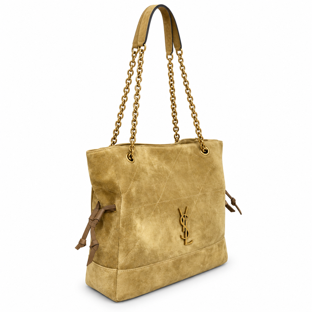 YSL Bea Tote Bag – Sand Suede