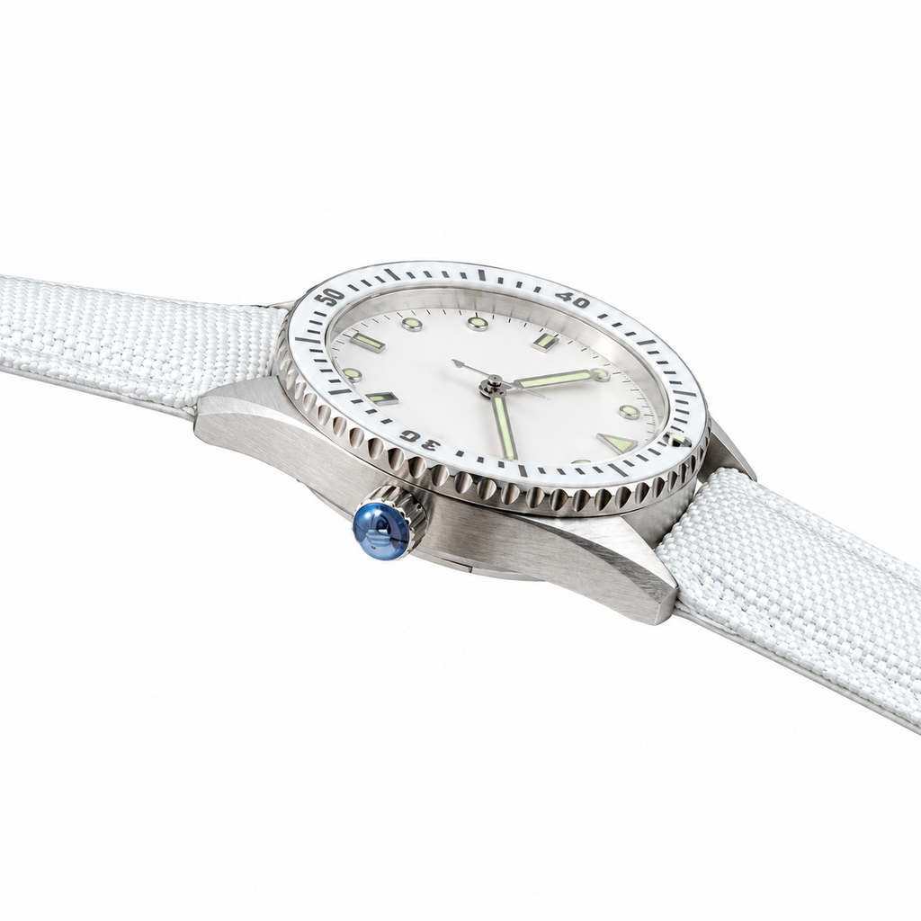 Blancpain Fifty Fathoms Bathyscaphe White Dial Dive Watch
