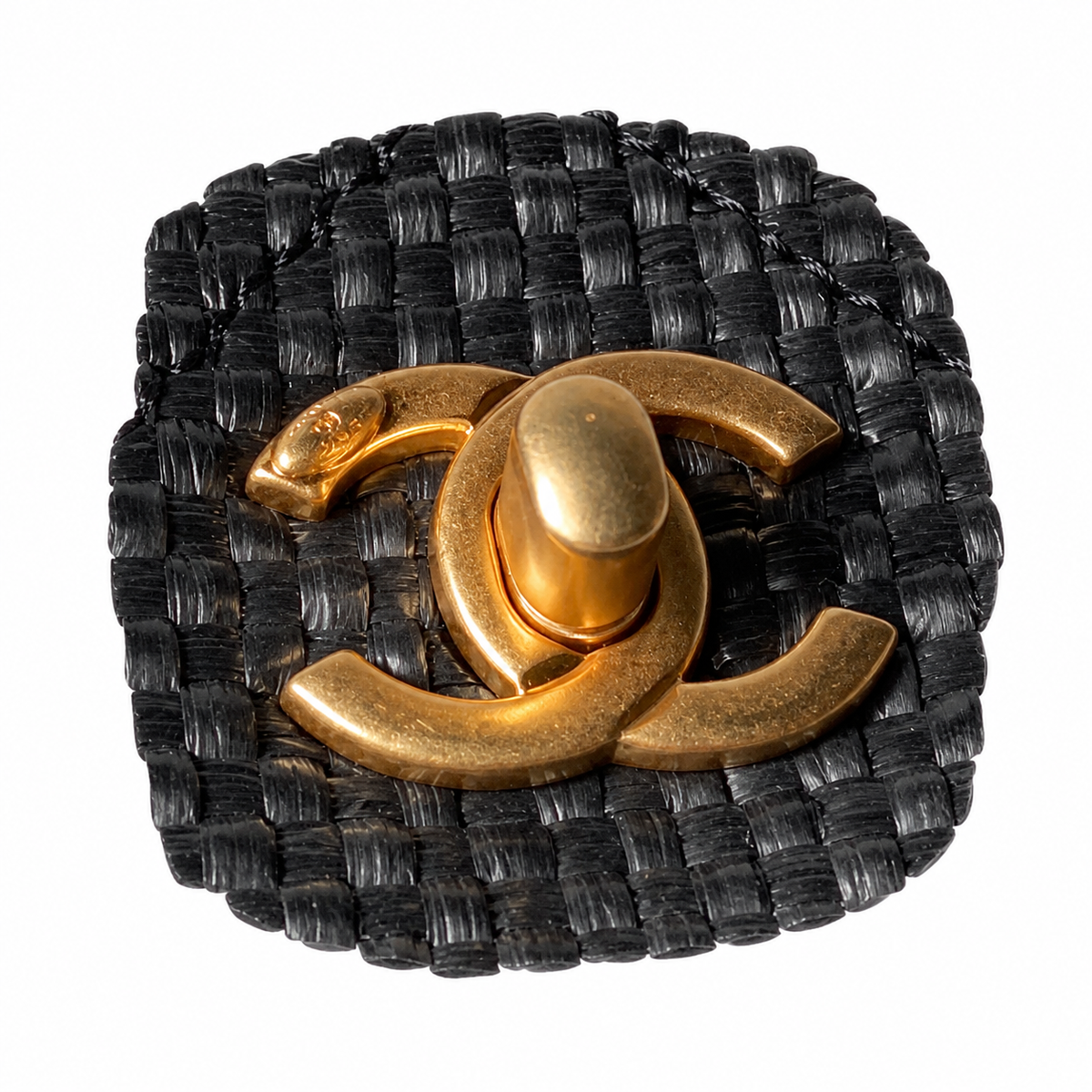 Chanel Quilted Tote Bag with Leather-Woven Chain Strap
