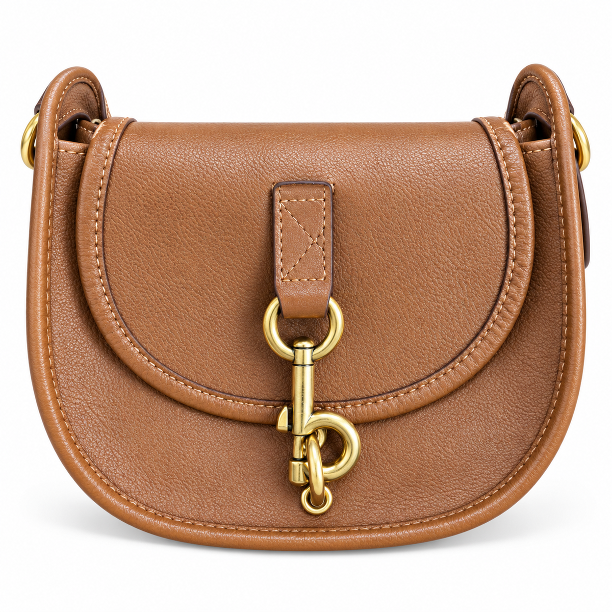 Burberry Tan Leather Saddle Crossbody Bag
