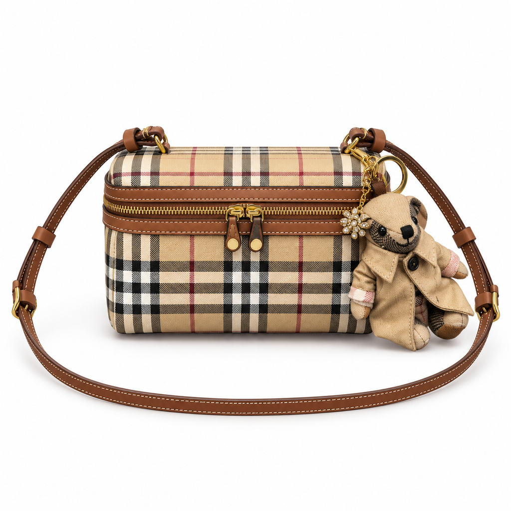 Burberry Check Zip Crossbody Bag