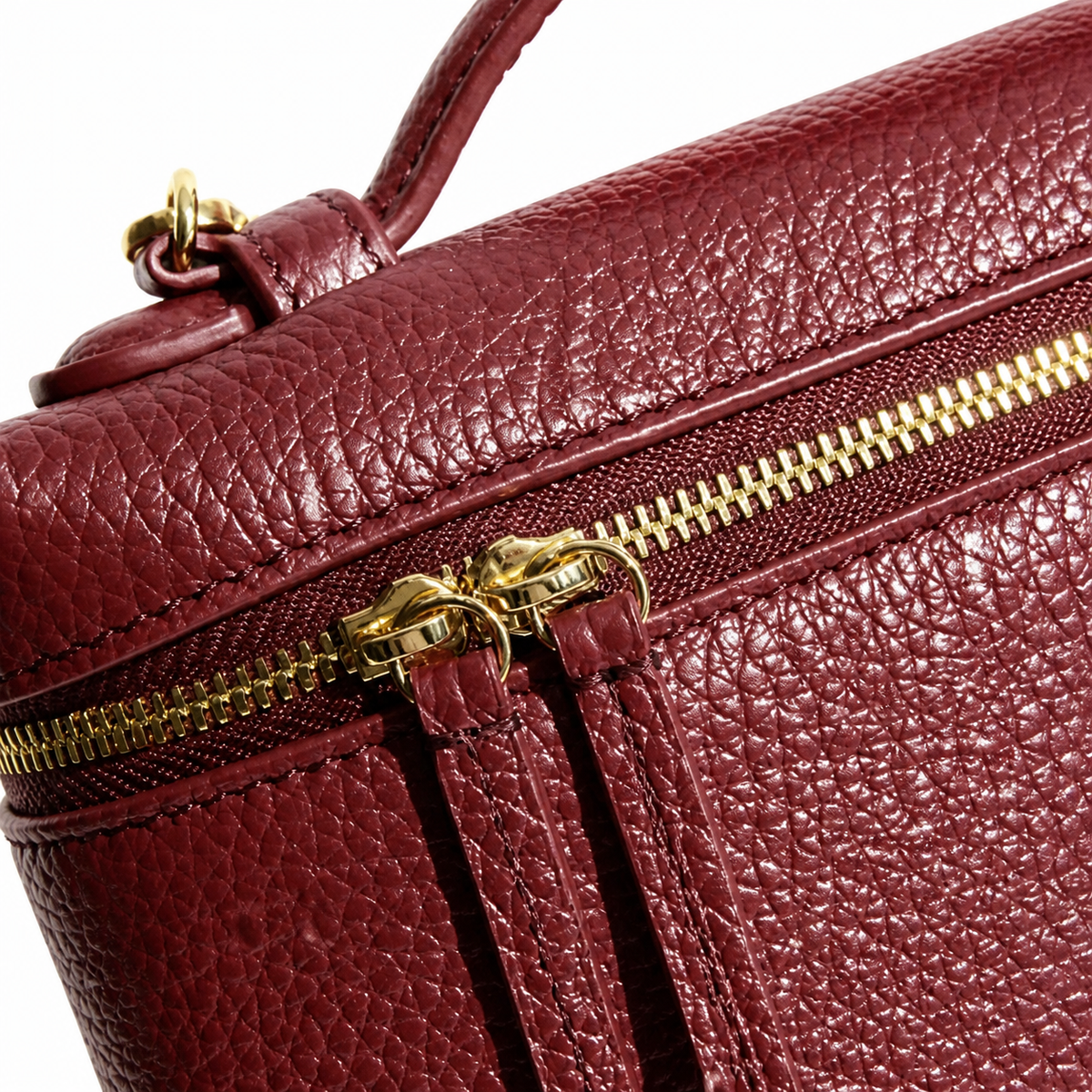 Chanel Burgundy Vanity Bag with Chain Strap