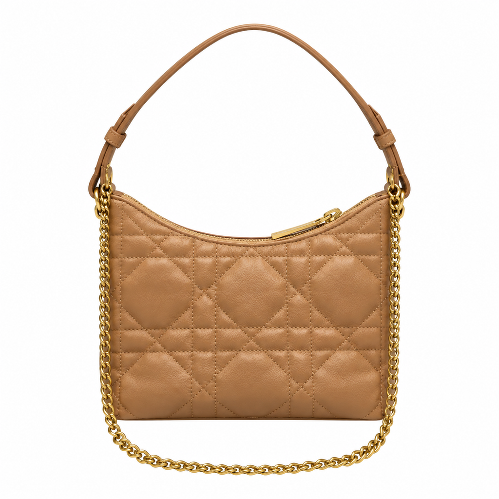 Dior Quilted Cannage Convertible Shoulder Bag with Top Handle