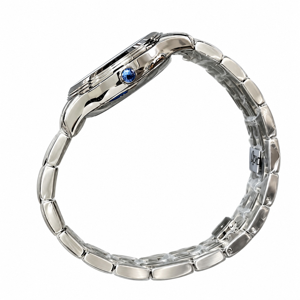 Longines Record – Blue Sunray Dial Steel Bracelet Automatic