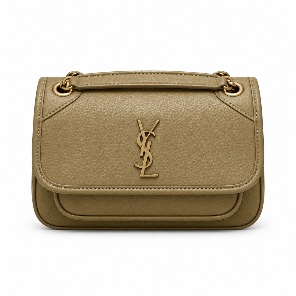 Saint Laurent Niki Medium Top Handle Bag in Khaki