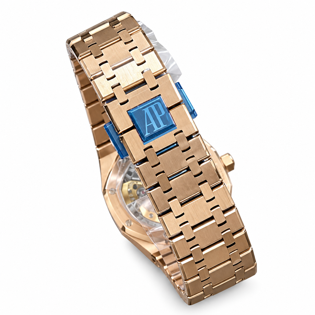 Audemars Piguet Royal Oak Automatic Date Rose Gold Black Dial