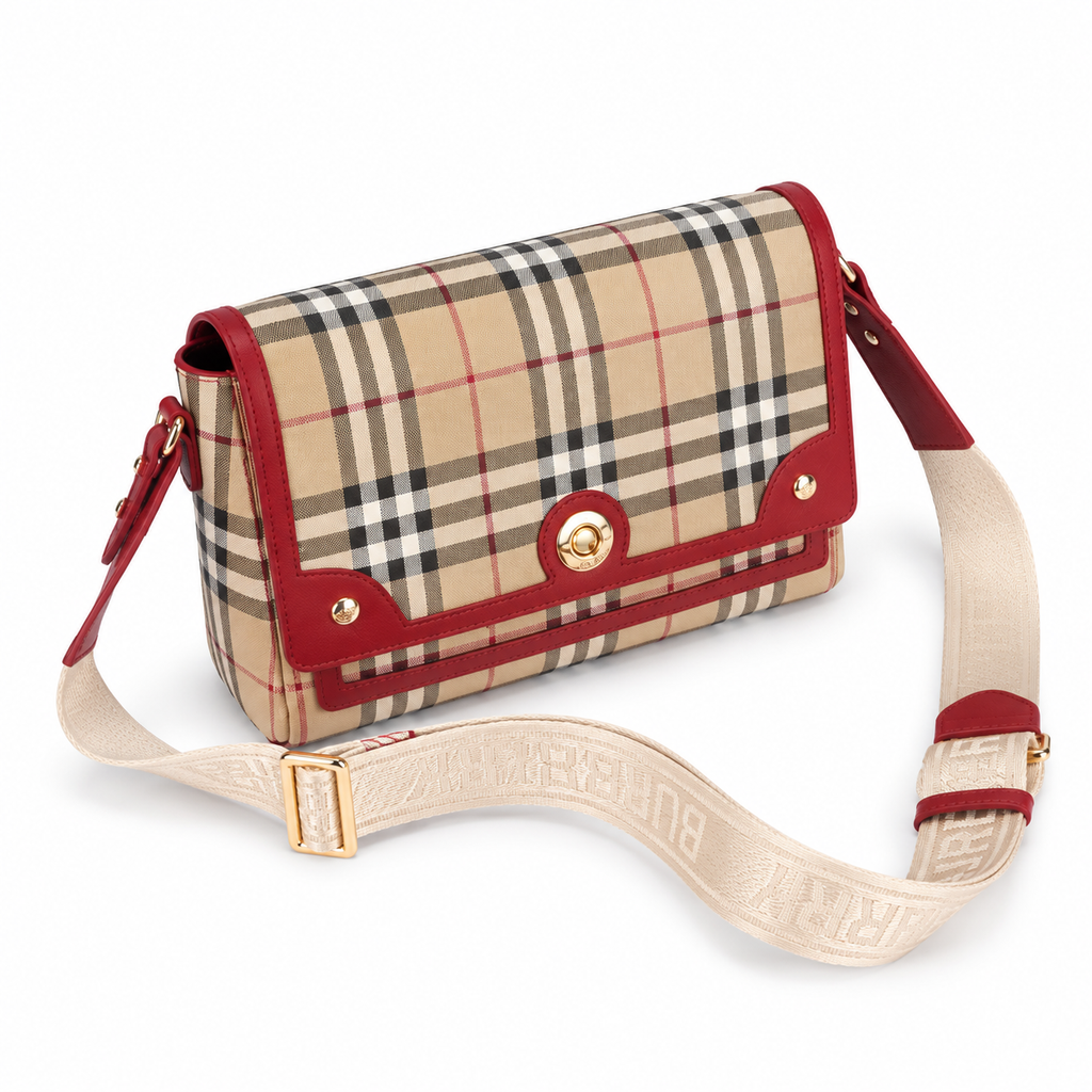 Burberry Check Flap Crossbody Bag