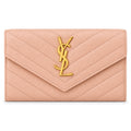 YSL Saint Laurent Monogram Large Flap Wallet Blush Pink