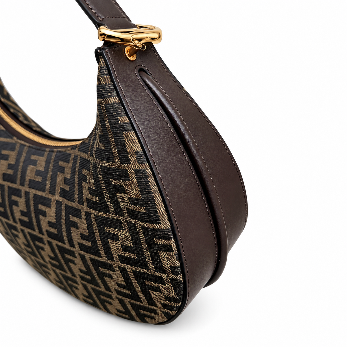 Fendi Fendigraphy Hobo Bag – FF Jacquard Crescent Shoulder Bag