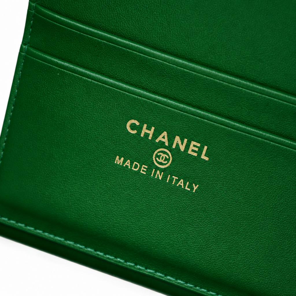 Chanel Green Embossed Crossbody Bag