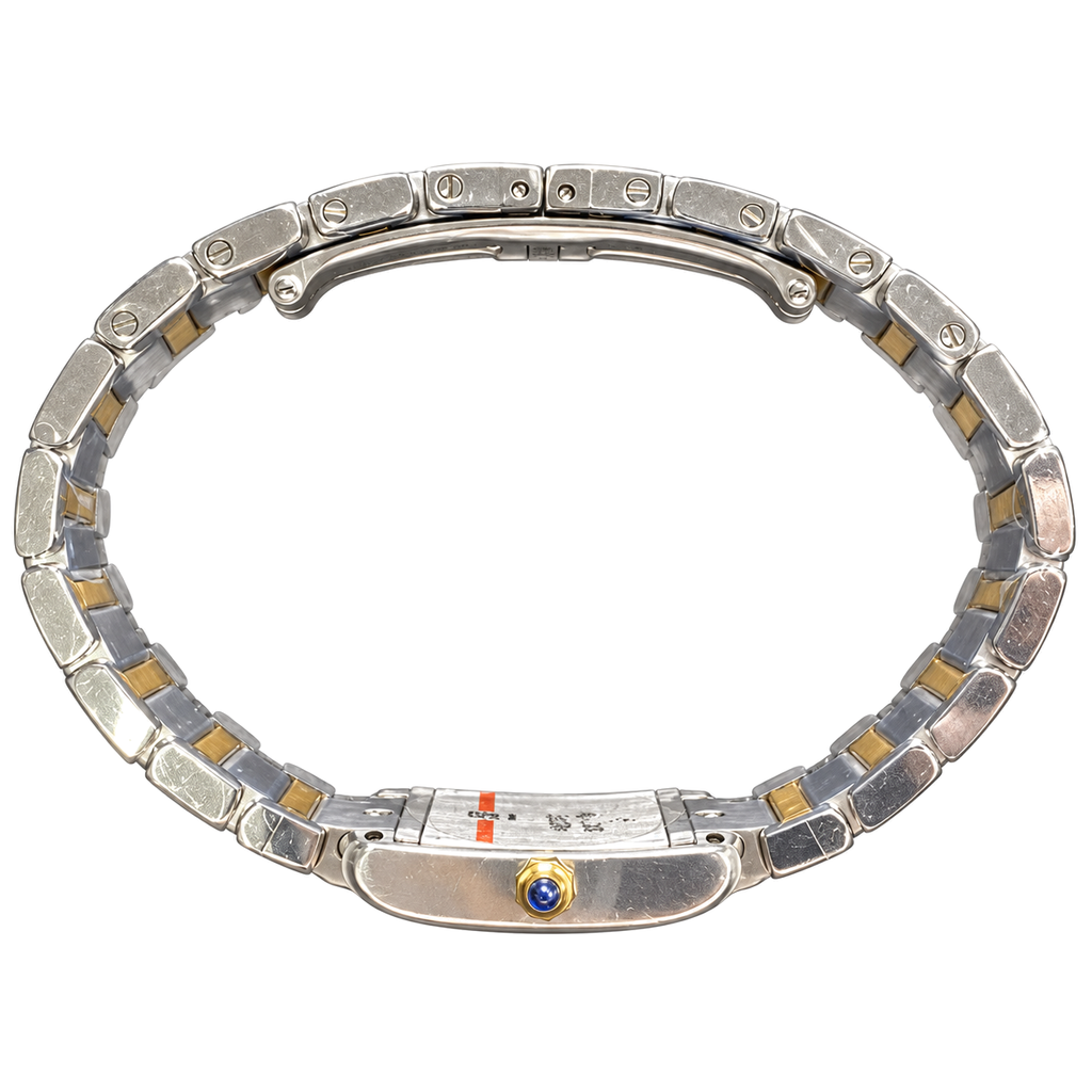 Cartier Tank Française Small Two-Tone Steel & Yellow Gold White Dial Metal Bracelet Watch