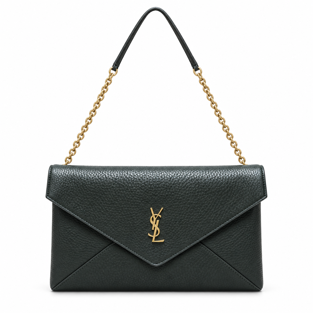 YSL Saint Laurent Envelope Chain Bag Dark Green